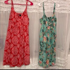 Two Torrid Babydoll Sun Dresses with Pockets! Torrid Size Zero, Large, 12
